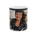 Grandma Biker Mug – Personalized 'Sandra' Ceramic Coffee Cup (11oz, 15oz)