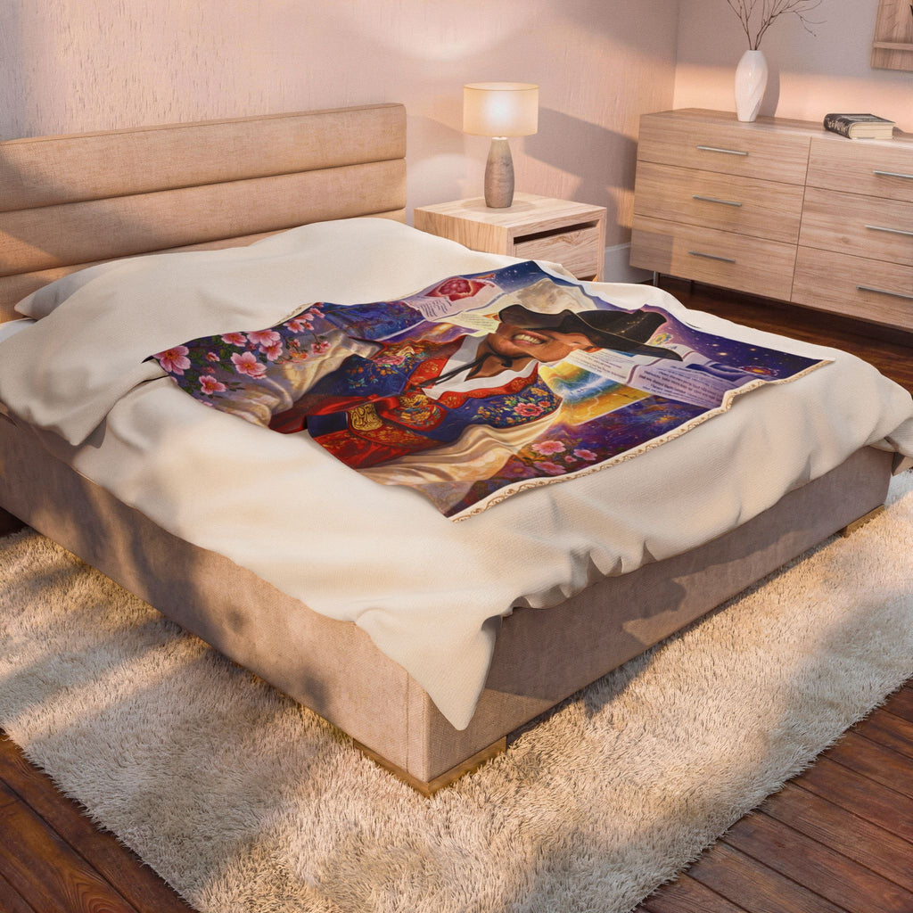 Make Your Own Velveteen Plush Blanket —Customized  Portrait Throw