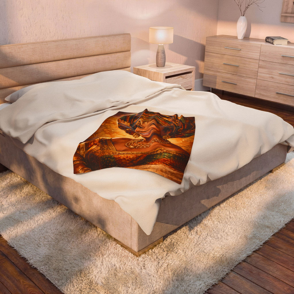 Make Your Own Velveteen Plush Blanket —Customized  Portrait Throw