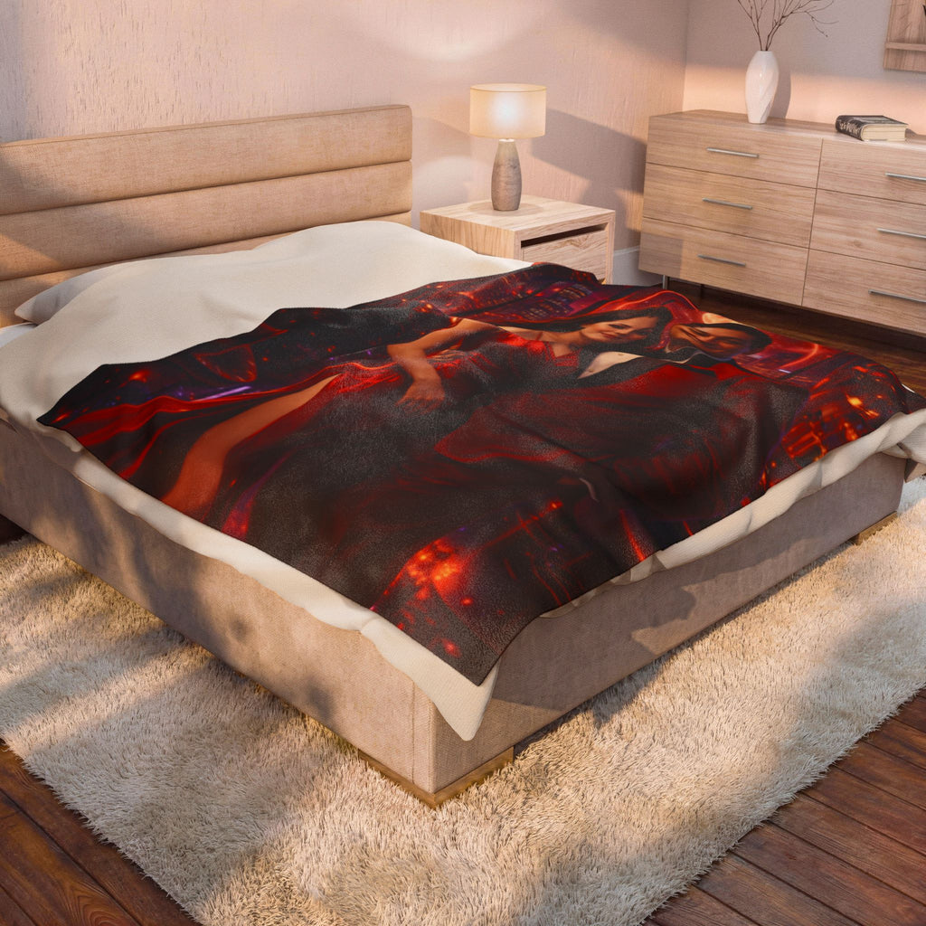 Make Your Own Velveteen Plush Blanket —Customized  Portrait Throw